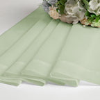 Light Green Sheer Curtains 54 Inches Long 2 Panels - Image 7