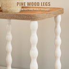 karlott End Table, 2-Tier Farmhouse Side Table, 18.9'' Handcrafted Weathered - Image 6