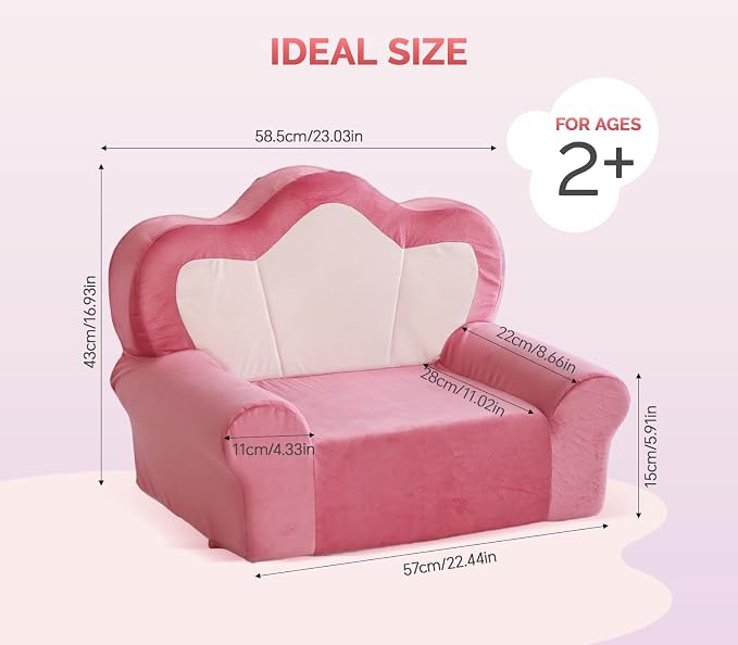 Snuggly Toddler Chair, Soft Kids Sofa - Image 2