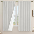 100% Blackout Linen Curtains 63 Inches Long by LAMIT