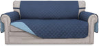 Easy-Going Reversible Couch Cover, 2 Cushion Sofa, Dark Blue/Light Blue | by Easy-Going