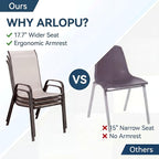 Arlopu 5 Piece Outdoor Patio Dining Set, Porch Furniture - Image 3
