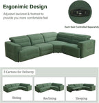 Power Recliner Sectional Sofa, L-Shaped Living Room Furniture Set, Reclining - Image 6