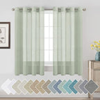 H.VERSAILTEX Linen Curtains Natural Linen Blended Curtain Panels by HVERSAILTEX