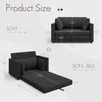 Convertible Sofa Bed, 2 in 1 Pull Out Loveseat Sleeper Sofa | 78.7” Folding - Image 3