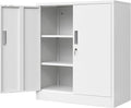 Wanfu Metal Storage Cabinet, Utility Room-White by Wanfu