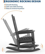 GarveeLife Poly Lumber Rocking Chair Outdoor Set of 4 - Image 4