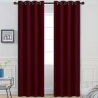Yakamok Room Darkening Curtains 52x84 inch Length Wine Red-Living Room | 2 by Yakamok
