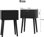 LAATOOREE Nightstands Set of 2, Small Side Table, Bedside Table - Image 3