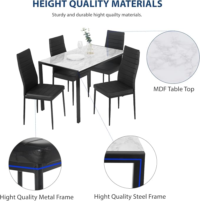 FDW Dining Table Set Dining Room Table Set - Image 5
