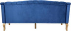 Christopher Knight Home Minxi Velvet Upholstered 3 Seater Sofa Couch, Wooden - Image 7