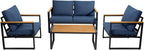 Patio Furniture Set, 4 Pieces Outdoor Patio Furniture - Image 7
