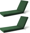 2 Pcs Chaise Lounge Cushions Outdoor Set of 2, Outdoor Chaise Cushion by Aegisun