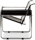 Baxton Studio Wassily Style Mid Centry Modern Accent Chair, Steel Frame and - Image 4