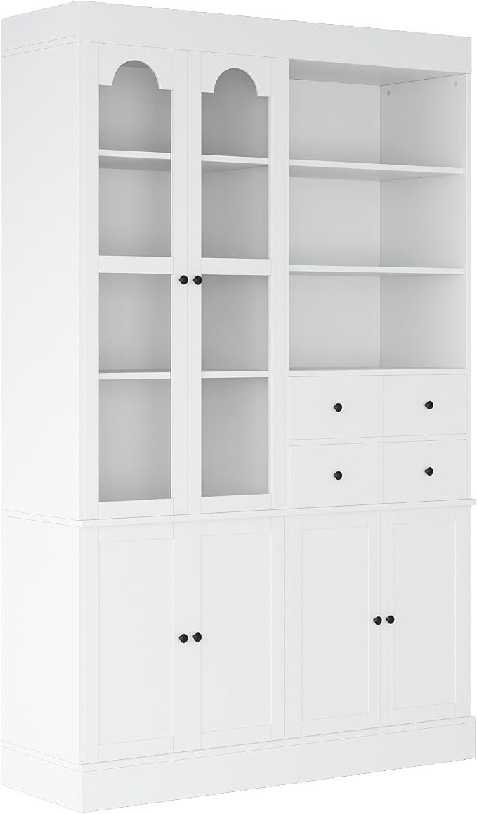 VilroCaz 75'' Tall Freestanding Kitchen Pantry Cabinet, Wood Large Cupboard - Image 6