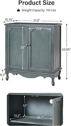HULALA HOME Antique Accent Cabinet - Image 2