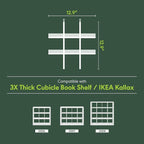 Furinno Cubicle Cube Insert, 9-Compartment Cube Organizer, Geometric Shelf - Image 5