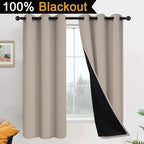 Yakamok Natural Blackout Curtains 63 Inches Long - Image 2