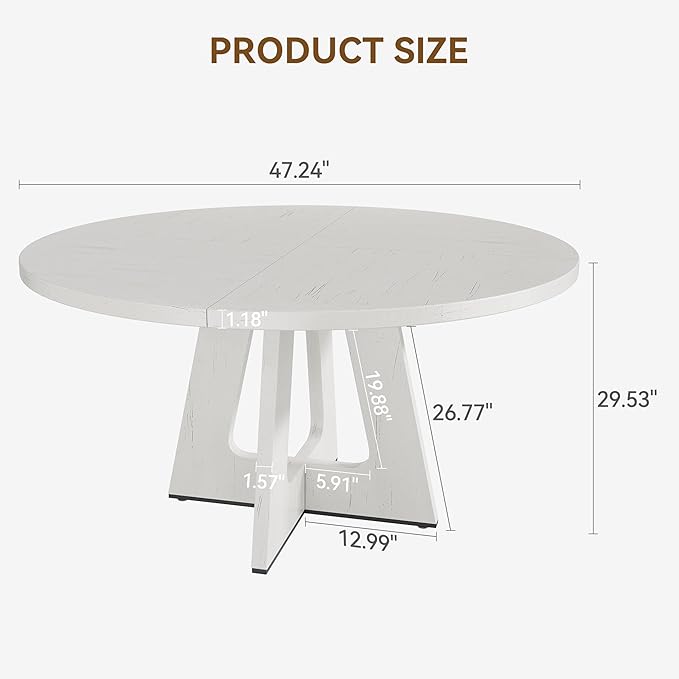 GAOMON 47 Inch Round Dining Table - Image 2
