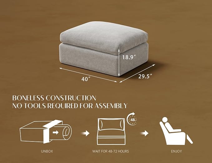 ohllob Ottoman for Cloud Sectional Couches Living Room - Image 2