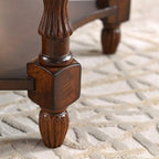 PADMA HOUSE Traditional Solid Wood Semi-Circle Sofa Table - Image 9