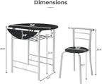 VINGLI 31.5" Drop Leaf Dining Table Set - Image 7