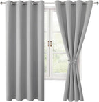 Blackout Curtains for Bedroom, 52 x 63 Inches Length, Window Curtains for by Hiasan