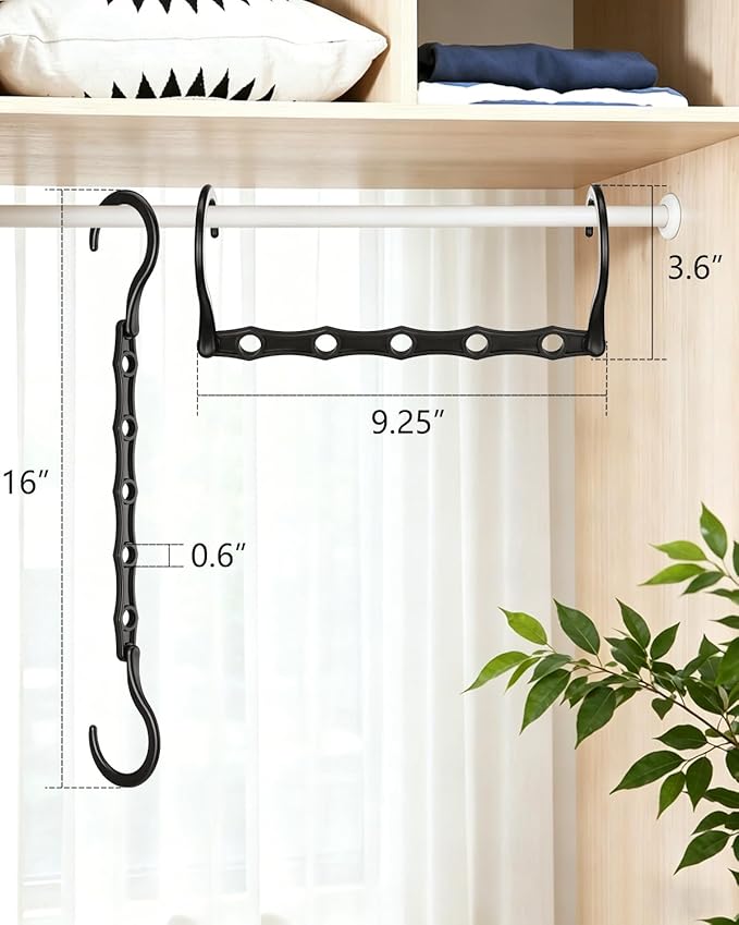 AMKUFO Hangers-Space-Saving 16 Pack Space-Saver, Plastic Magic Hangers - Image 2