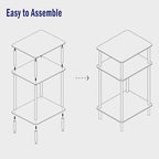 Tempered Glass Side Tables Set of 2 Acrylic End Table - Image 8