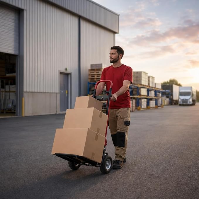 Red Convertible Hand Truck Dolly Cart - Image 5