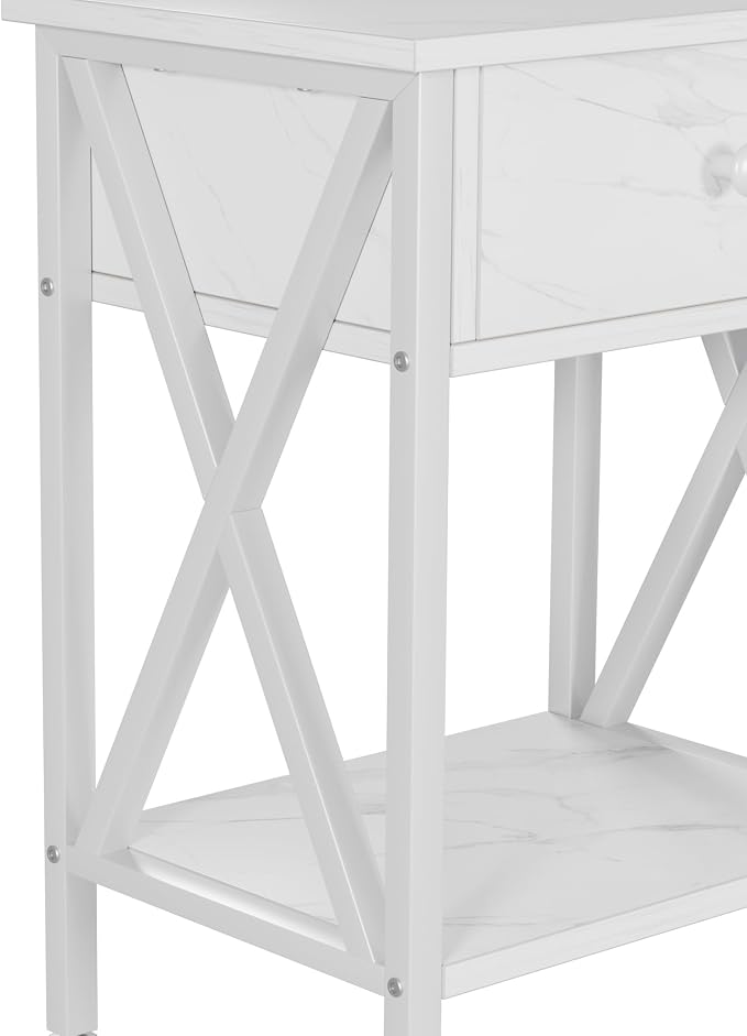 VECELO Nightstands Set of 2, Modern Bedside End Tables, Night Stands - Image 7