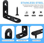 Vicuna R 18 Black L Brackets, Stainless Steel Corner Brace - Image 2