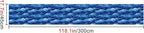 HOMETITUTE Wave Pattern Wallpaper Peel and Stick Ocean Blue Contact Paper Wall - Image 2