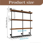 55.1in Wall Mounted Wine Rack - Image 2