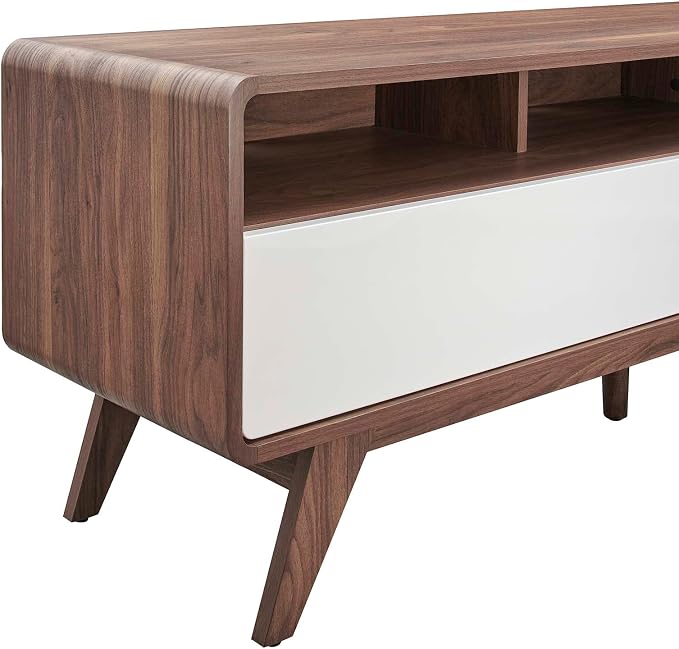Modway Transmit Entertainment-Stands, 60 Inch, Walnut White - Image 2