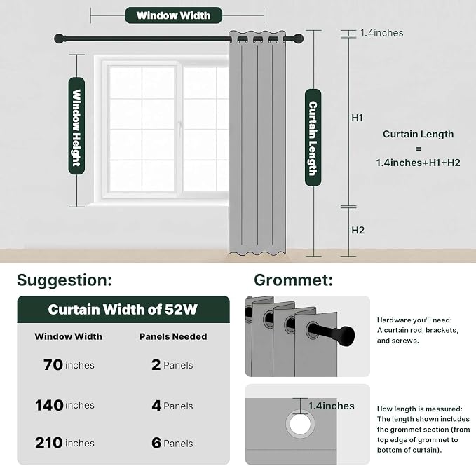 H.VERSAILTEX Linen Curtains Flax Linen Blended Curtain Panels - Image 8