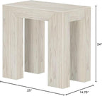 Plank+Beam Modern Rectangular Side Table, Slim Side Table - Image 2