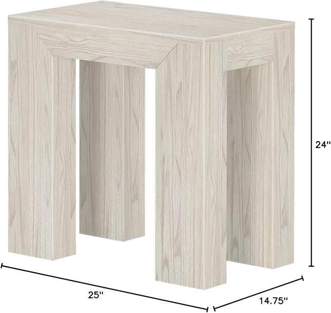 Plank+Beam Modern Rectangular Side Table, Slim Side Table - Image 2