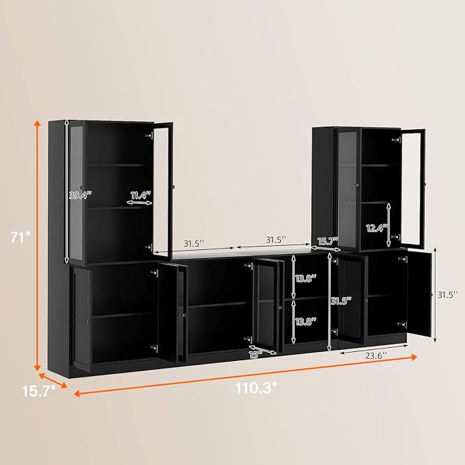 TUSY 71" TV Stand Storage Set - Image 2