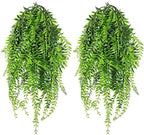 Artificial Hanging Vine, Weeping Willow Plastic Plants Greenery Leaves Fake Plant Faux Ivy Garland UV Resistant for Indoor Outdoor Garden Door Wall Baskets Wedding Party Table Decor Decoration - 6 Pcs by CATTREE