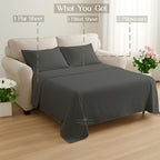 Sleeper Sofa Bed Sheet, 100% Cotton 400 Thread Count, 4 Piece Set, Deep Pocket - Image 9