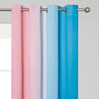 Pink and Blue Ombre Curtains for Bedroom 63 Inch Long | Room Darkening Curtains - Image 4