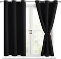 Blackout Curtains for Bedroom, 2 Drape Panels, 38 x 54 Inch | Light Blocking & by Hiasan