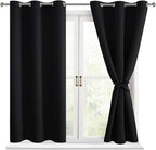 Blackout Curtains for Bedroom, 2 Drape Panels, 38 x 54 Inch | Light Blocking & by Hiasan
