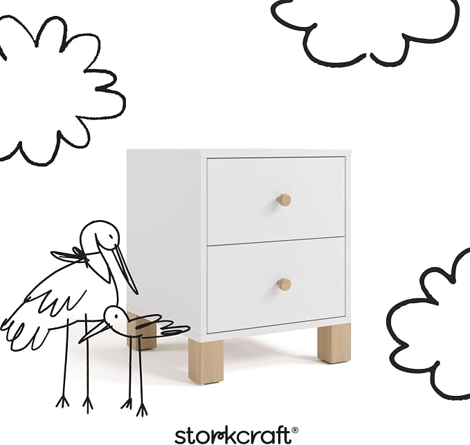 Storkcraft California 2 Drawer Nightstand - Image 6