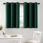 MIULEE Blackout Curtains for Bedroom 2 Panel 40 x 36 Inch Long Hunter Green | by MIULEE