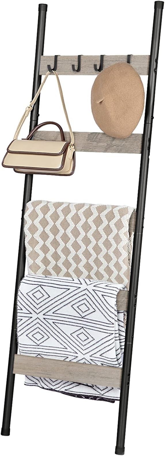 HOOBRO Blanket Ladder, 5-Tier Towel Rack - Image 7