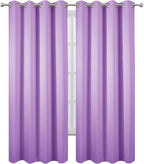 Blackout Curtains 52 x 90 Inch Long Lavender Curtains Set of 2 Panels Room - Image 2