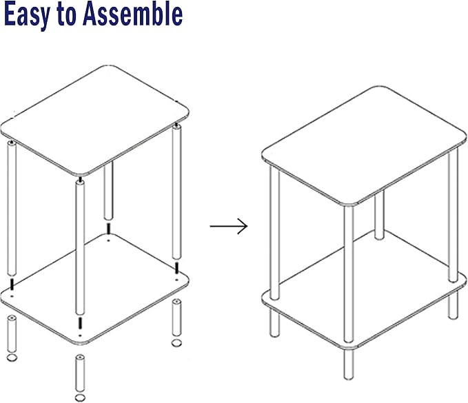 Tempered Glass Side Tables Set of 2 Acrylic End Table - Image 8