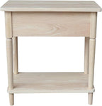 International Concepts Solid Wood Narrow Side Table Unfinished - Image 8